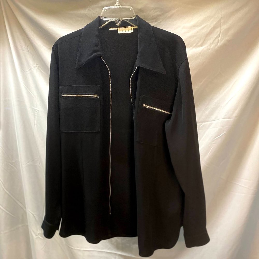 Black Kenar Zip-Up with Pockets